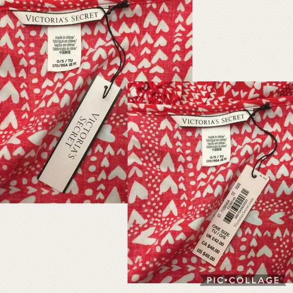 Victoria's Secret OS Hearts Print Kimono Robe NWT - Picture 8 of 8